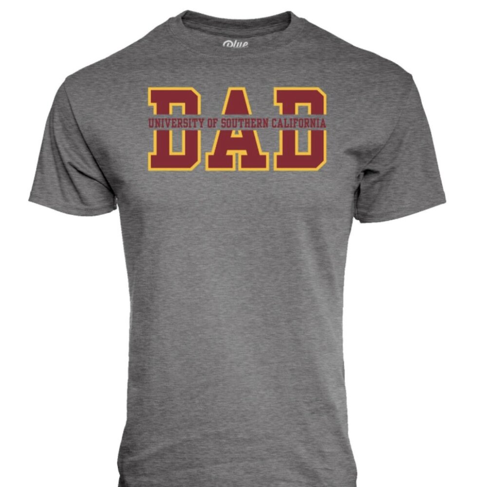 USC Trojans Men's Gray Univ of So Cal Dad T-Shirt L NWOT